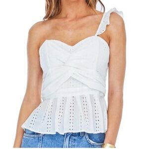 NWT Astr The Label white top small
